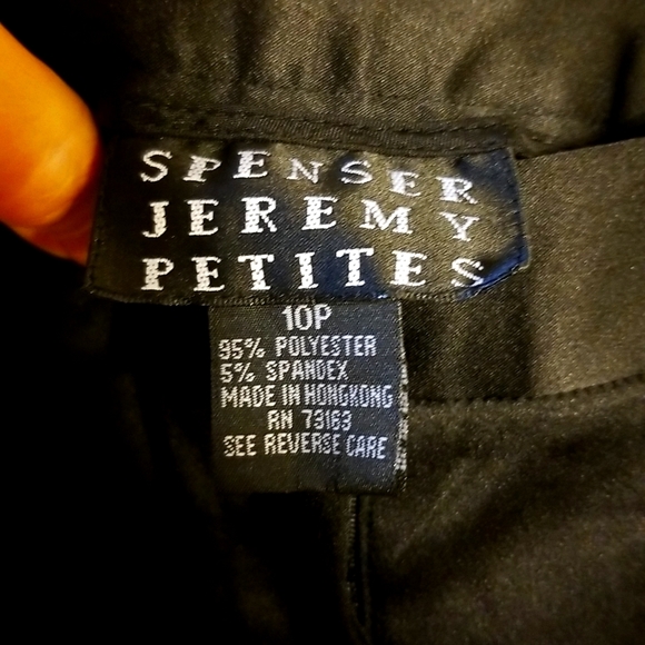 Stretch satin black pants by Spencer Jeremy petites size 10 p - Picture 3 of 4